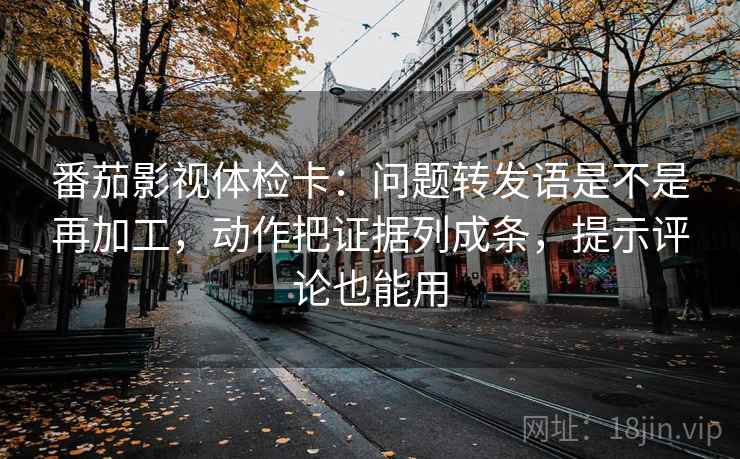番茄影视体检卡：问题转发语是不是再加工，动作把证据列成条，提示评论也能用